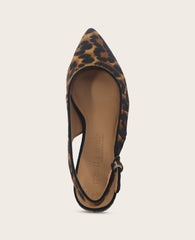 GENTLE SOULS - Georgia Calf Hair Slingback Heel Leopard Calf Hair