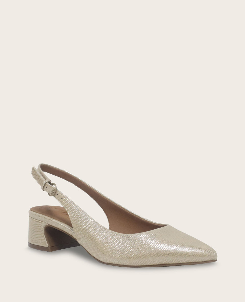 GENTLE SOULS - Georgia Snake Slingback Heel Sand Snake