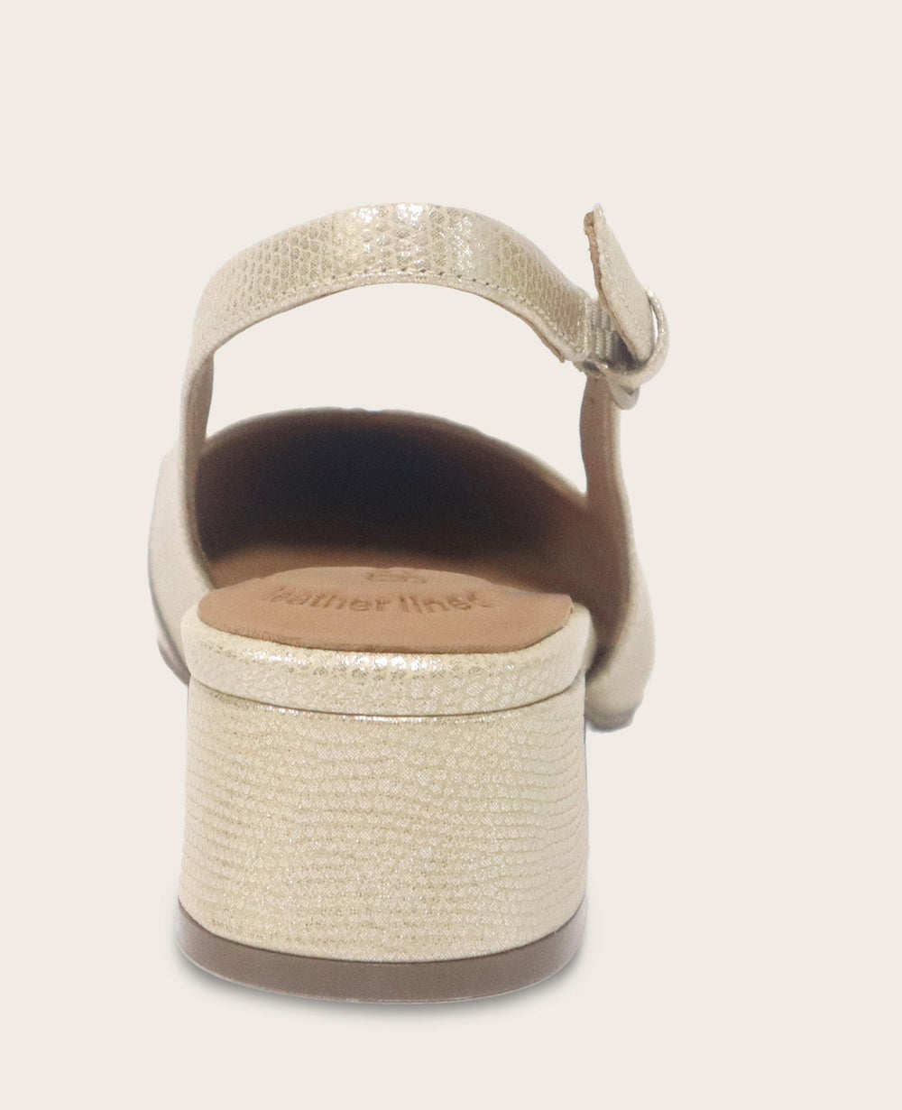 GENTLE SOULS - Georgia Snake Slingback Heel Sand Snake