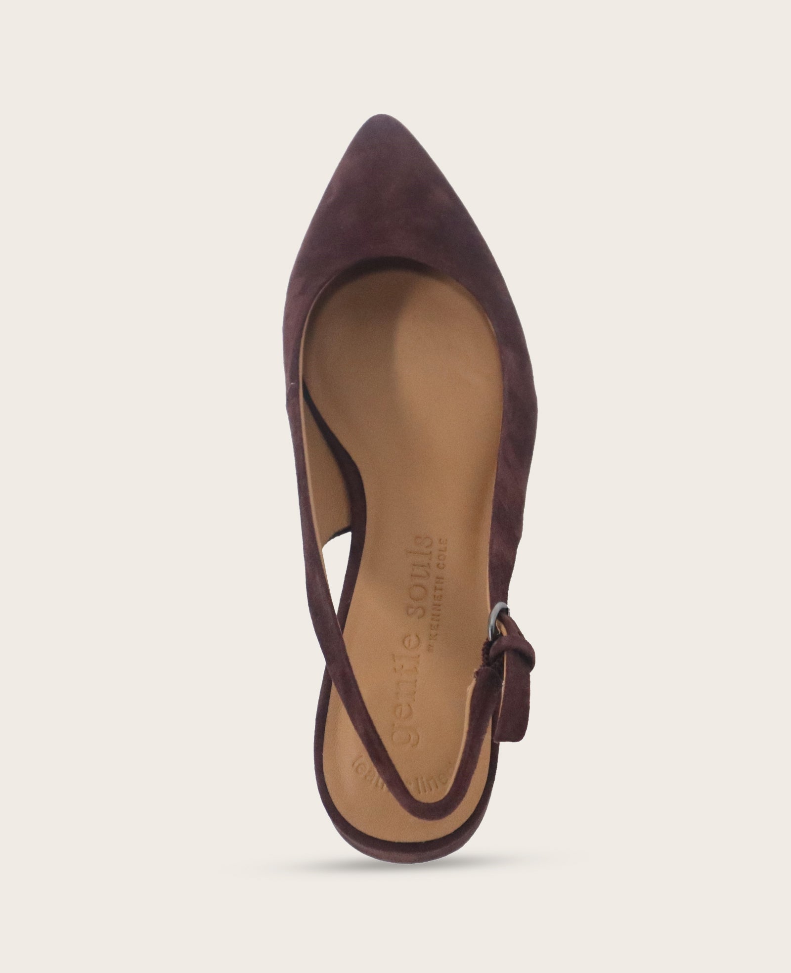 GENTLE SOULS - Georgia Suede Slingback Heel Burgundy Suede