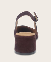 GENTLE SOULS - Georgia Suede Slingback Heel Burgundy Suede