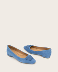 GENTLE SOULS - Hanette Suede Flat Blue Suede