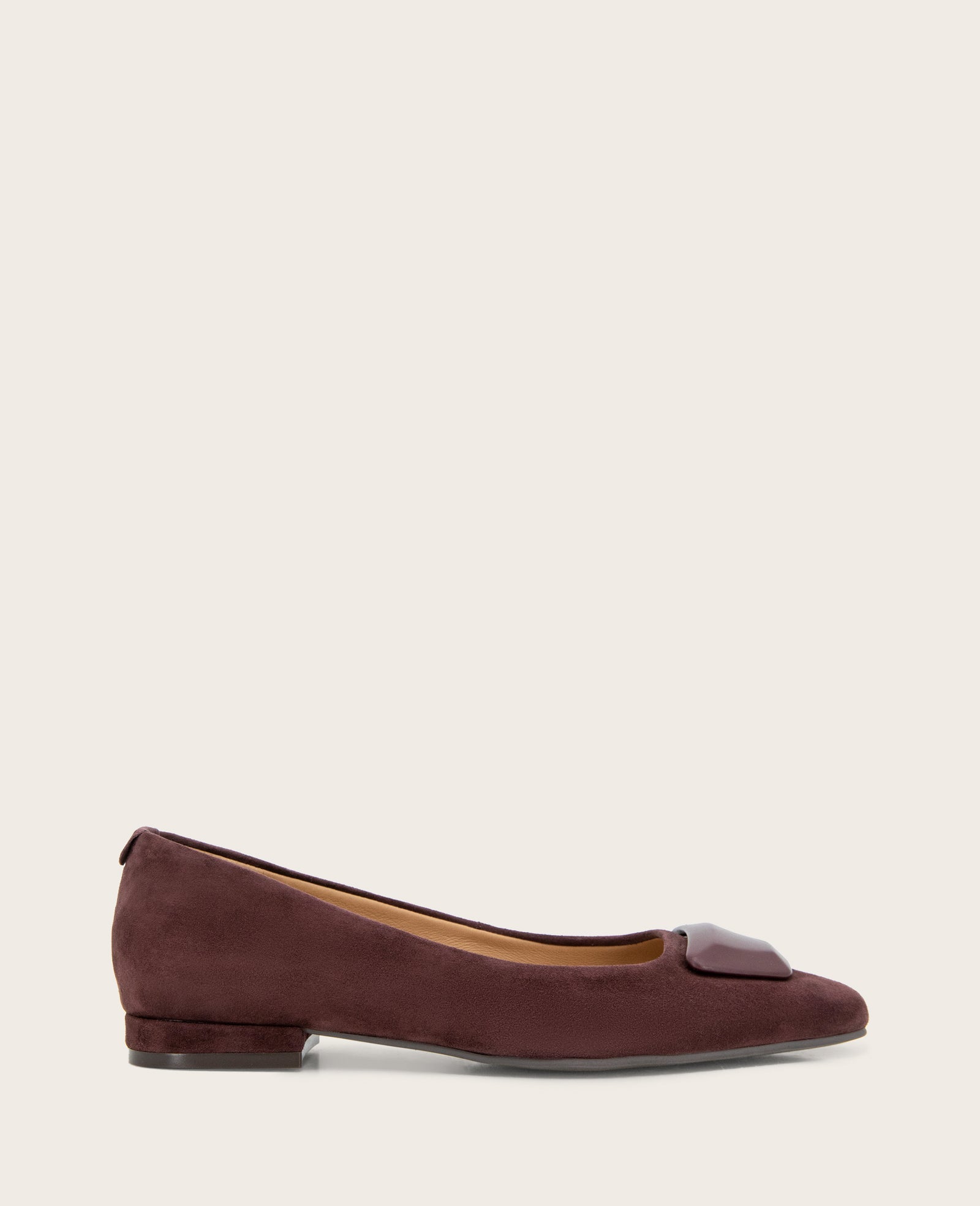 GENTLE SOULS - Hanette Suede Flat Burgundy Suede