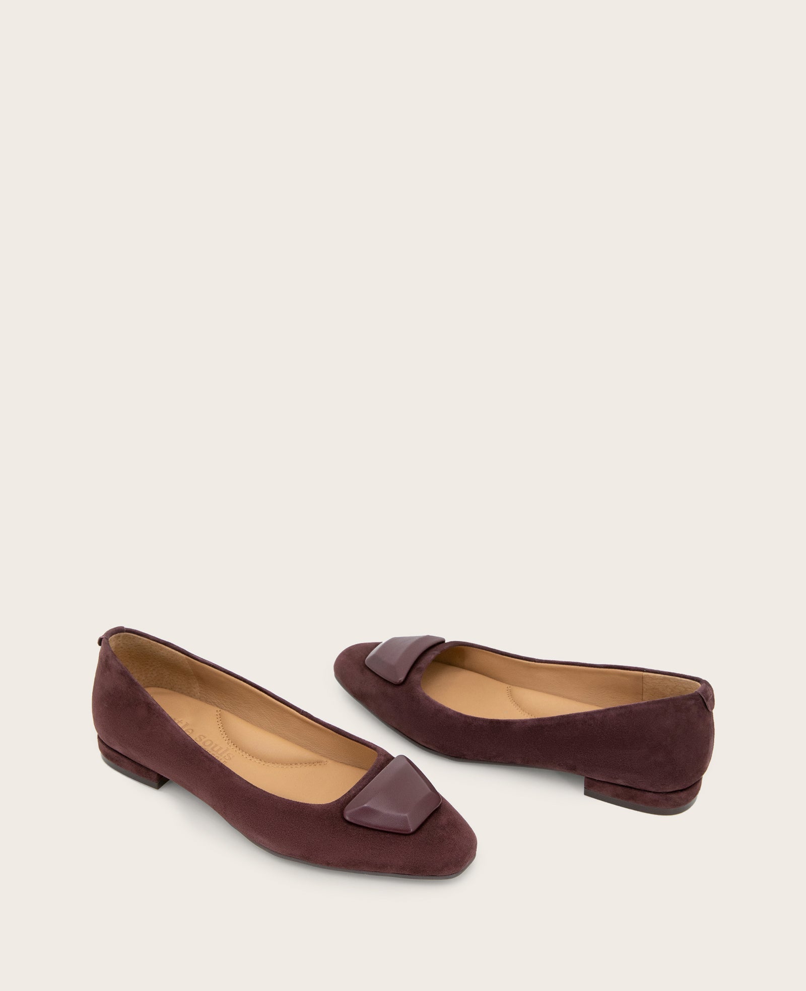 GENTLE SOULS - Hanette Suede Flat Burgundy Suede