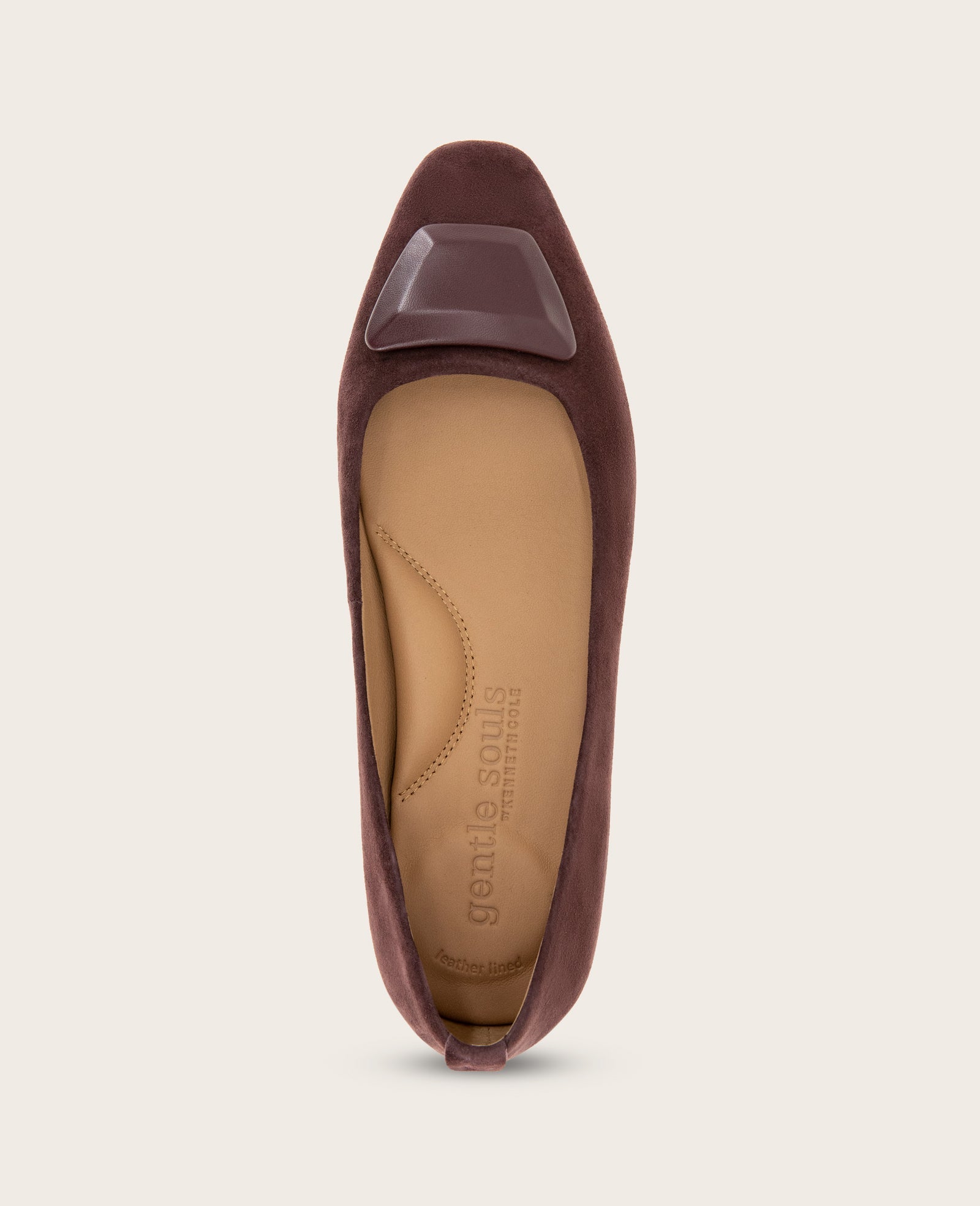 GENTLE SOULS - Hanette Suede Flat Burgundy Suede