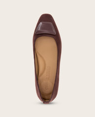 GENTLE SOULS - Hanette Suede Flat Burgundy Suede