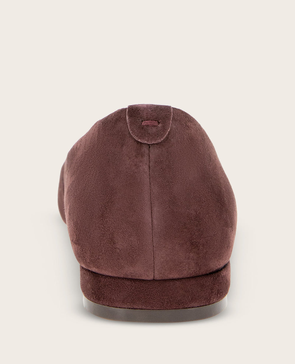 GENTLE SOULS - Hanette Suede Flat Burgundy Suede
