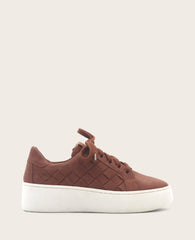 GENTLE SOULS - Kindy Nubuck Woven Sneaker Chocolate Nubuck