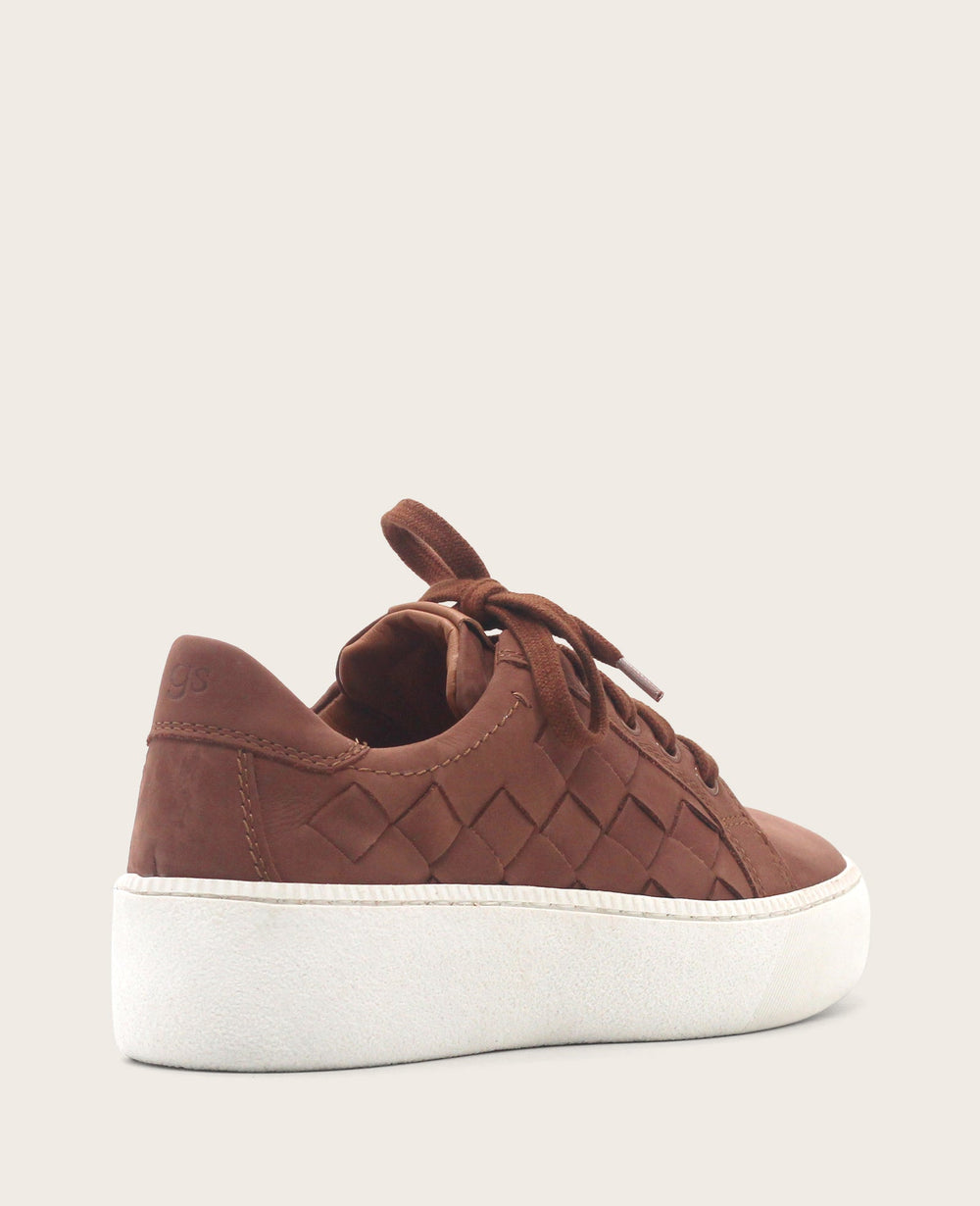 GENTLE SOULS - Kindy Nubuck Woven Sneaker Chocolate Nubuck
