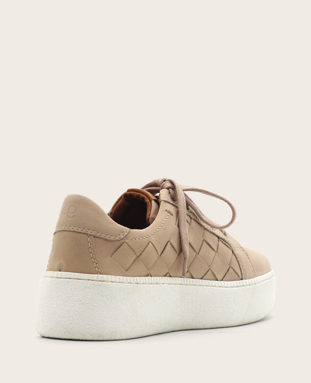 GENTLE SOULS - Kindy Nubuck Woven Sneaker Light Taupe Nubuck