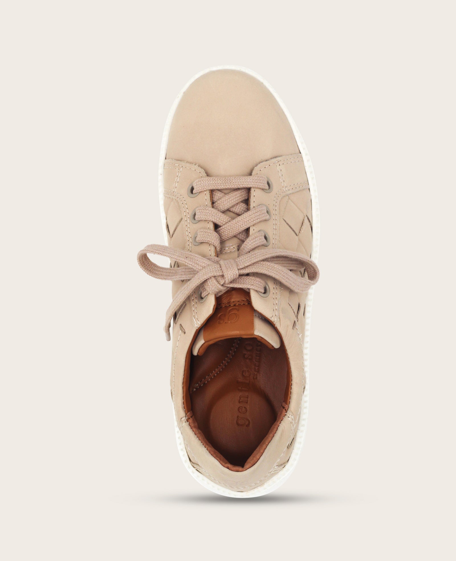 GENTLE SOULS - Kindy Nubuck Woven Sneaker Light Taupe Nubuck