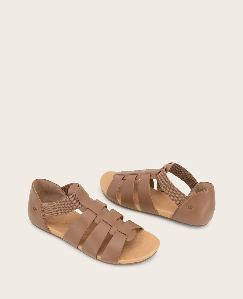 GENTLE SOULS - Lennon Leather Fisherman Sandal Luggage Leather