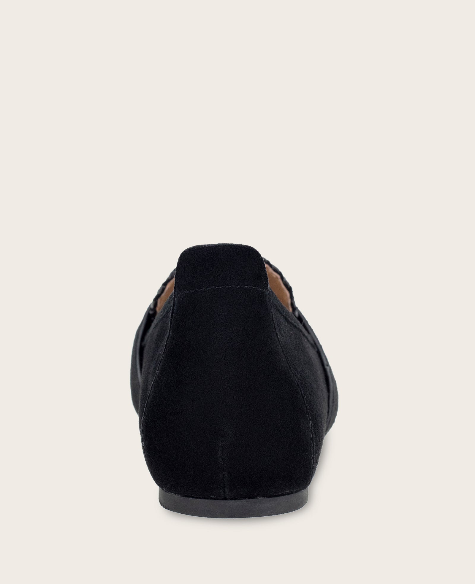 GENTLE SOULS - Sandra Suede Braid Detail Loafer Black Suede