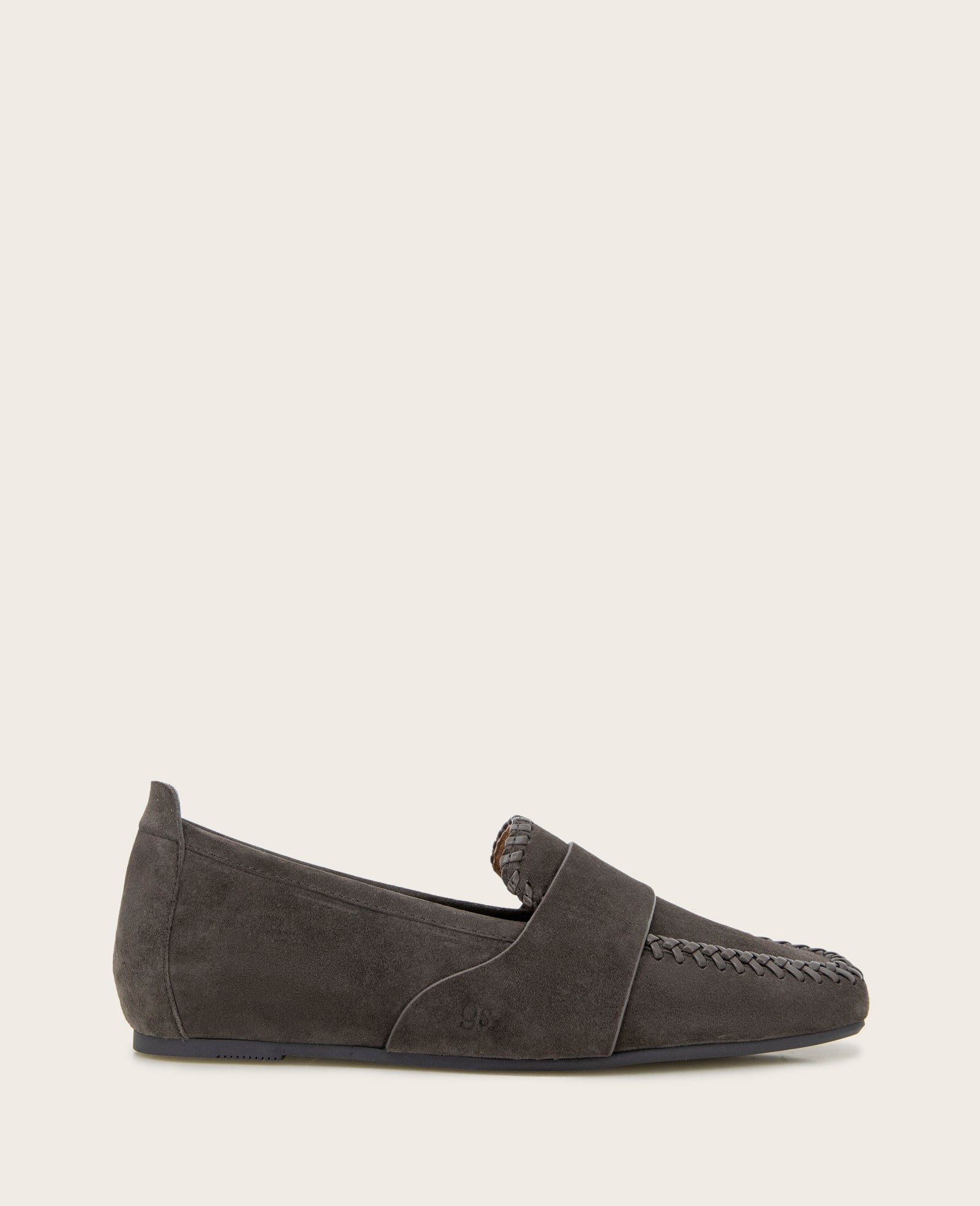 GENTLE SOULS - Sandra Suede Braid Detail Loafer Brown Suede