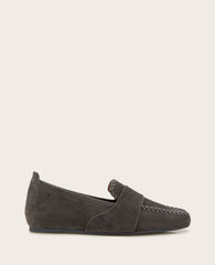 GENTLE SOULS - Sandra Suede Braid Detail Loafer Brown Suede
