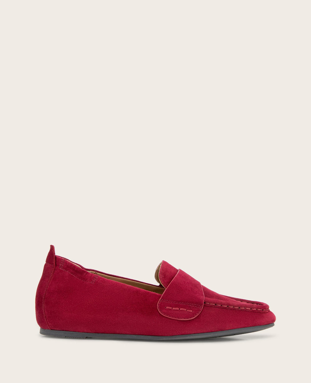 GENTLE SOULS - Sophie Suede Loafer Rio Red Suede
