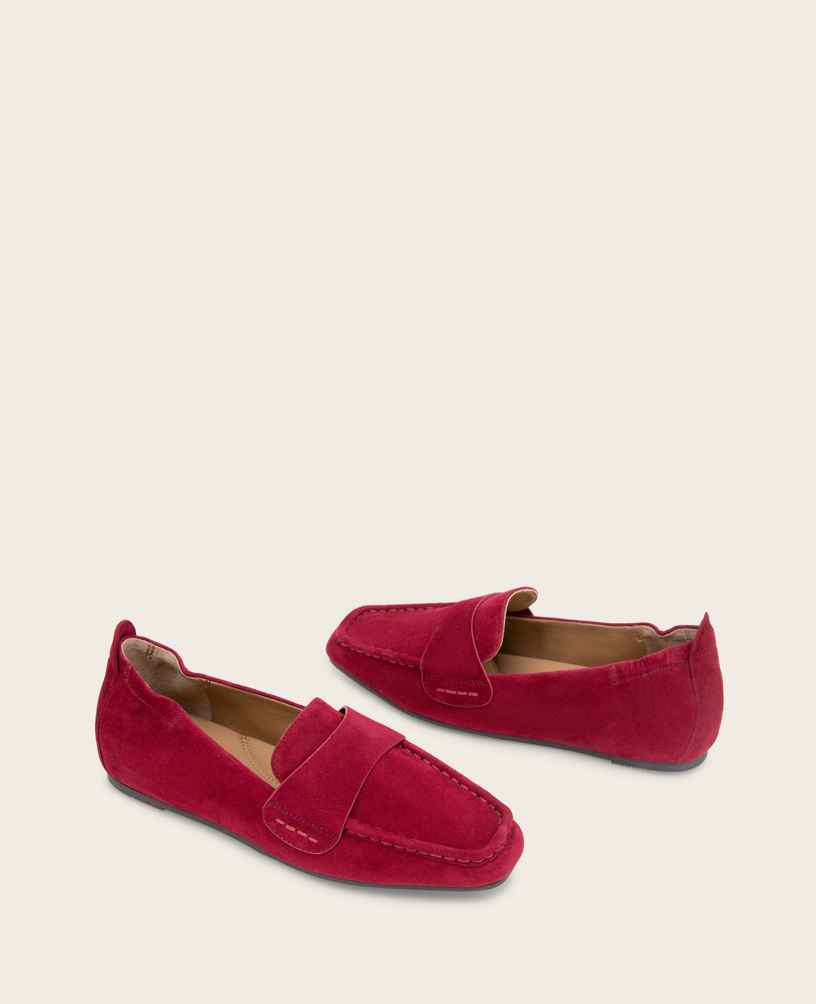 GENTLE SOULS - Sophie Suede Loafer Rio Red Suede