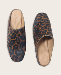 GENTLE SOULS - Wanda Leopard Calf Hair Mule Flat Leopard Calf Hair