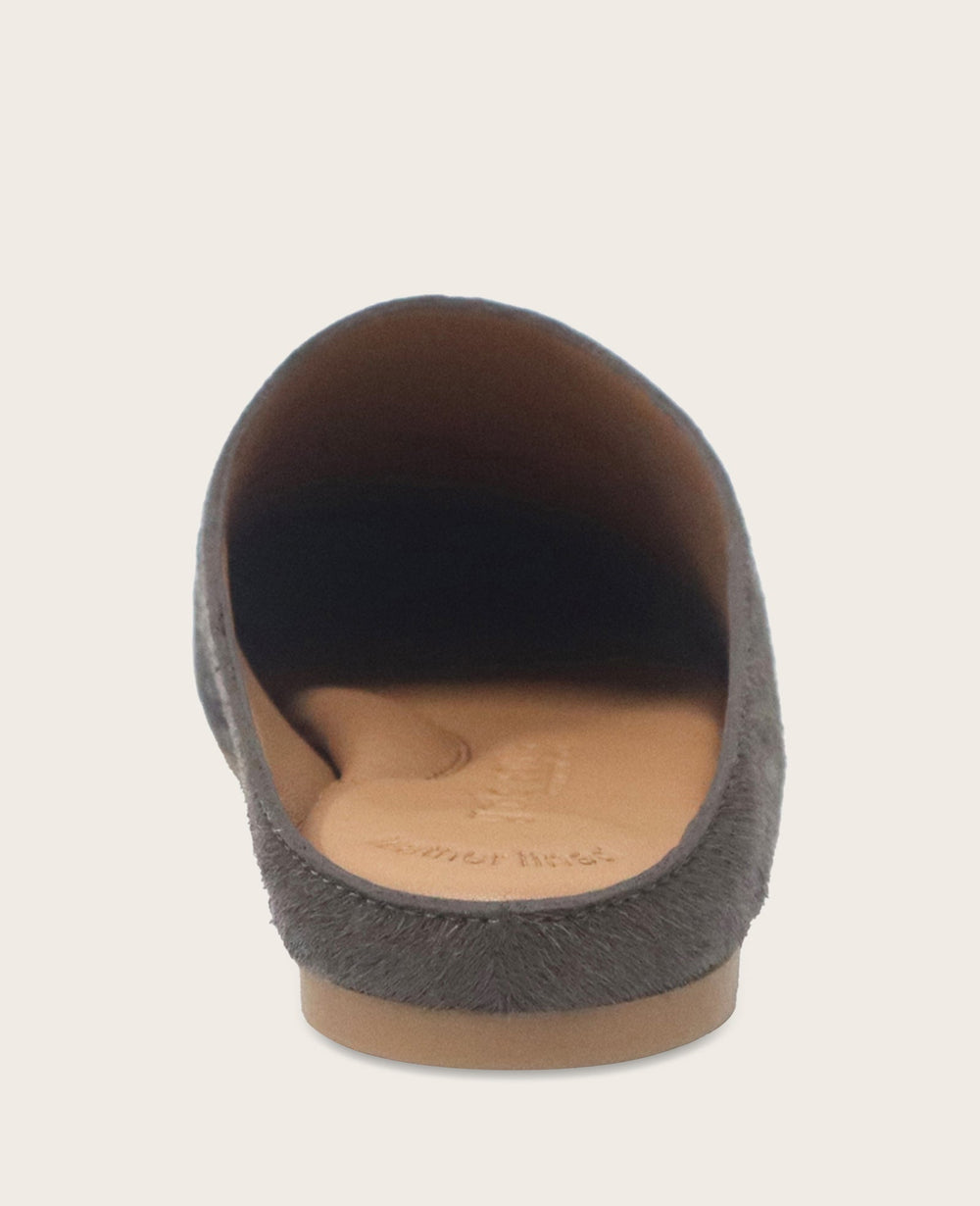 GENTLE SOULS - Wanda Calf Hair Mule Flat Walnut Calf Hair