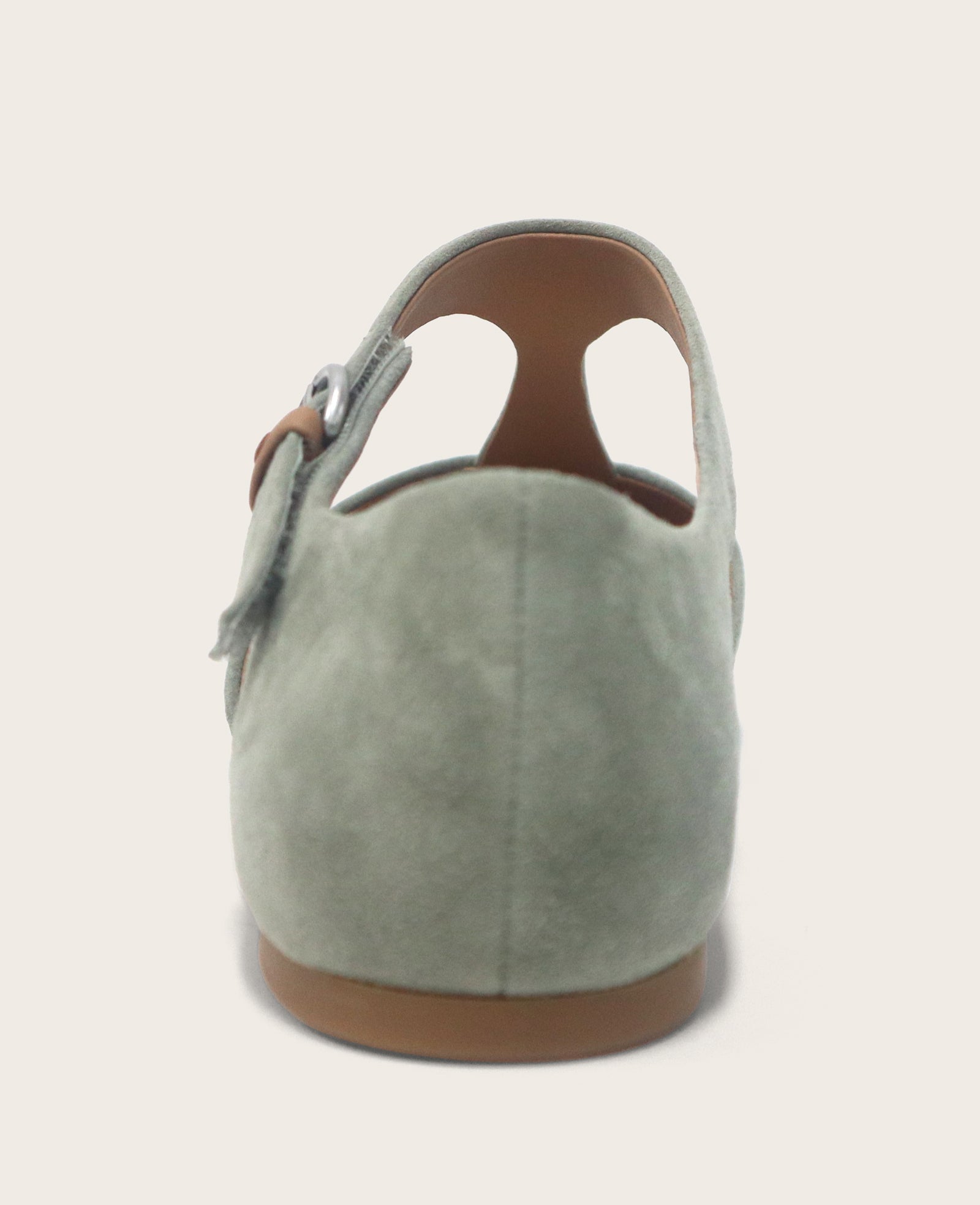 GENTLE SOULS - Wyatt Suede T-Strap Flat Sage Suede