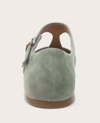 GENTLE SOULS - Wyatt Suede T-Strap Flat Sage Suede